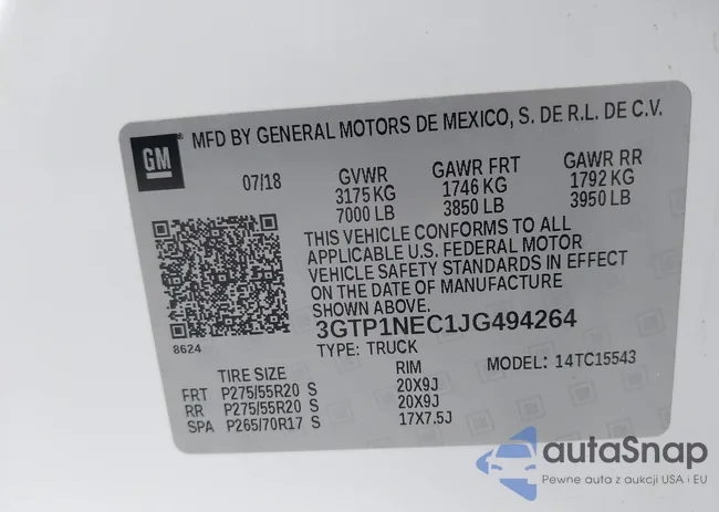 3GTP1NEC1JG494264: 44405506