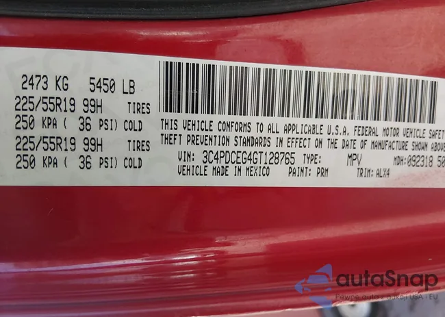 3C4PDCEG4GT128765: 44405520