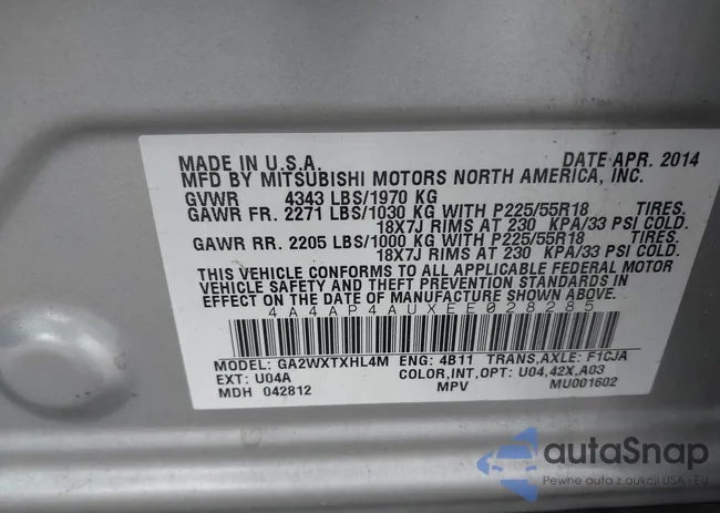 4A4AP4AUXEE028285: 44405628