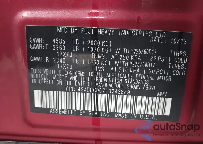 4S4BRCDC7E3243889: 44406911