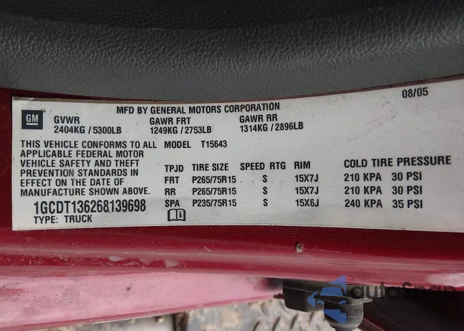 1GCDT136268139698: 44406914