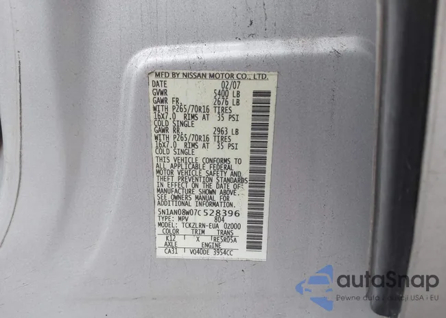 5N1AN08W07C528396: 44407048