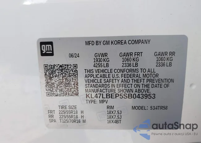 KL47LBEP5SB043953: 44407076