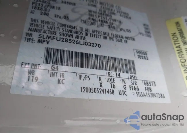 5LMFU28526LJ03270: 44407106