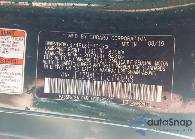 JF1ZNAE11L8750258: 44407107