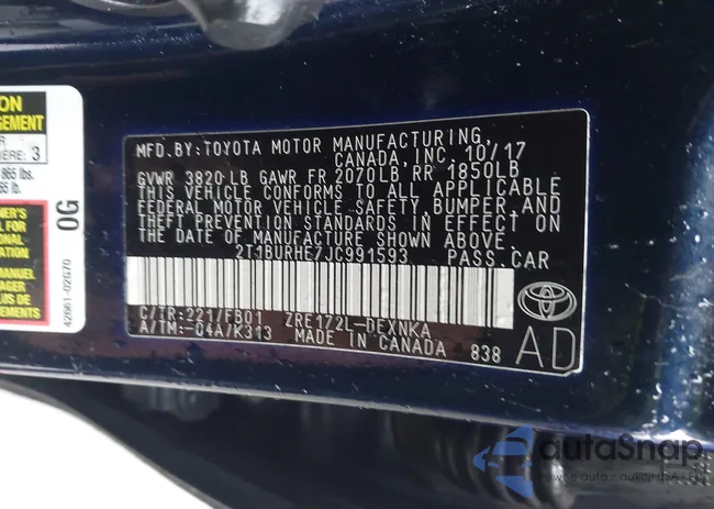 2T1BURHE7JC991593: 44407112