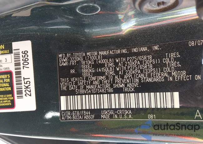 5TBBV54107S482186: 44407116