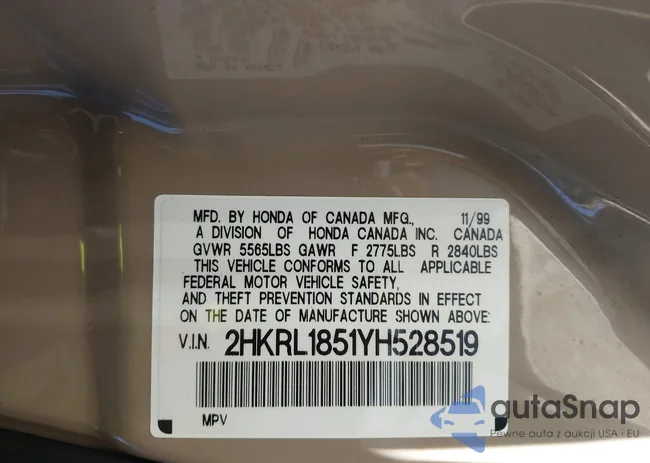 2HKRL1851YH528519: 44407233