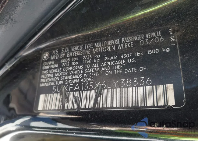 5UXFA135X6LY38336: 44407239