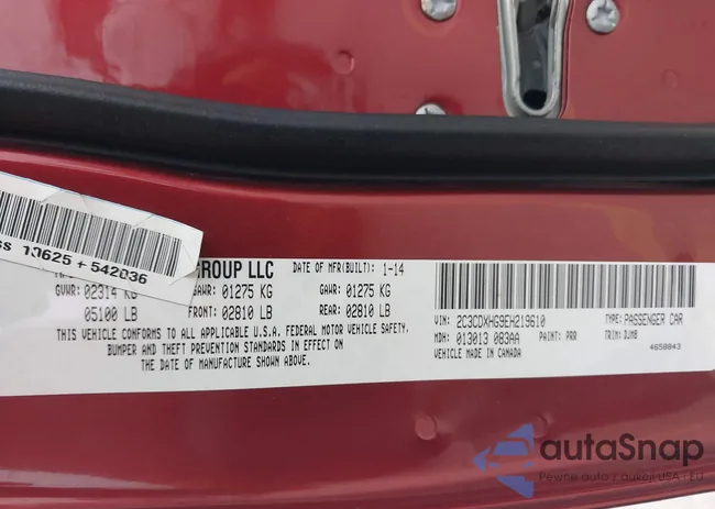 2C3CDXHG9EH219610: 44407363