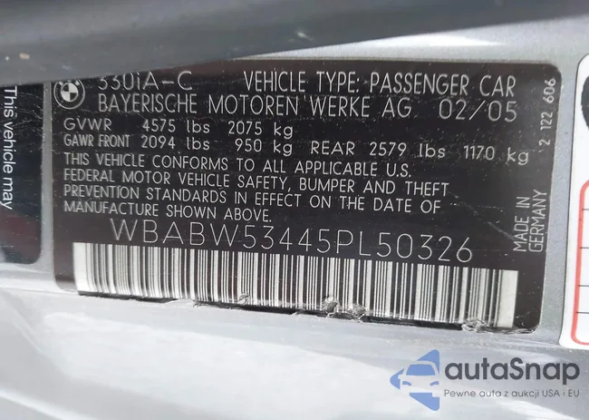 WBABW53445PL50326: 44406445