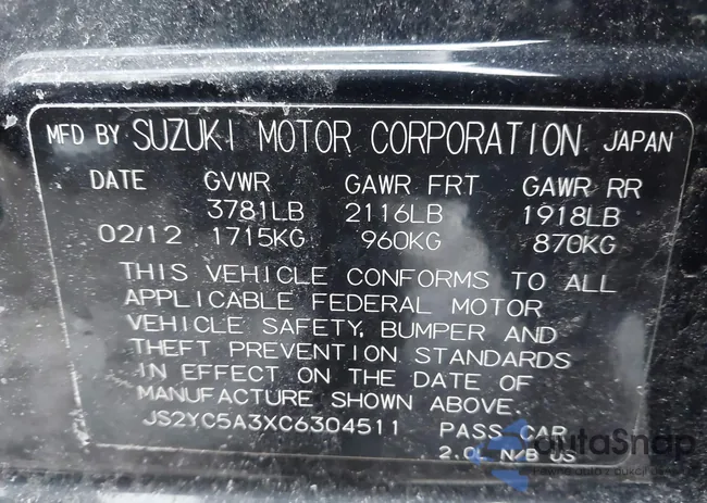 JS2YC5A3XC6304511: 44406450