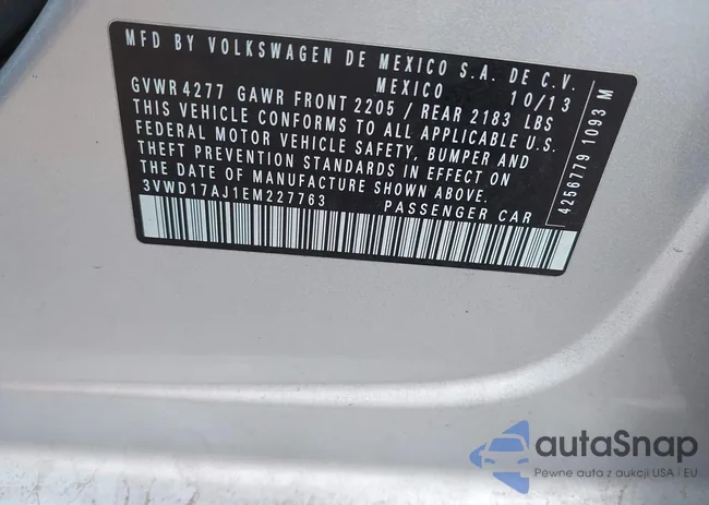 3VWD17AJ1EM227763: 44406457