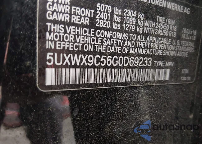 5UXWX9C56G0D69233: 44406467