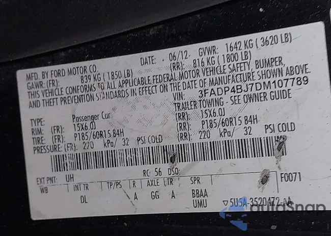 3FADP4BJ7DM107789: 44406479