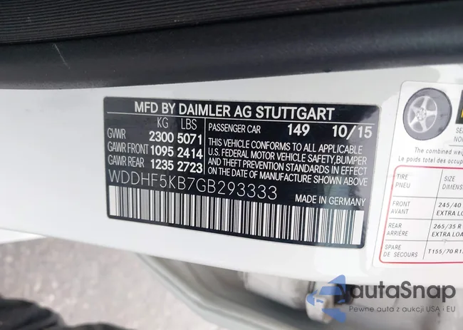 WDDHF5KB7GB293333: 44406488