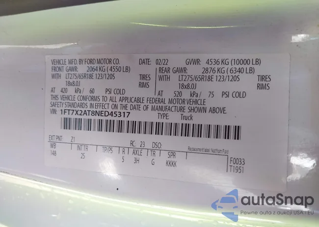 1FT7X2AT8NED45317: 44406496