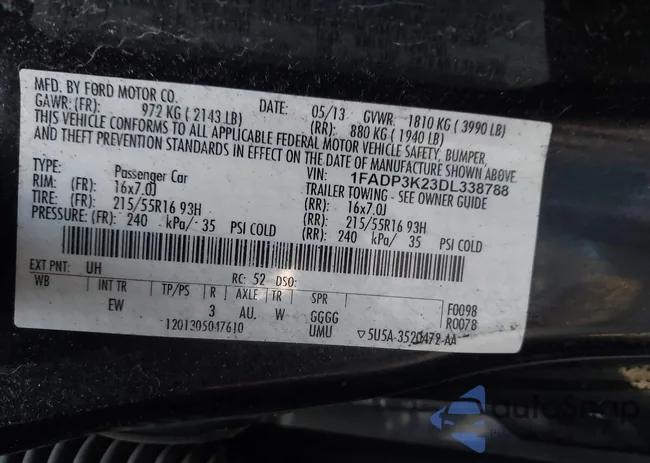 1FADP3K23DL338788: 44406506