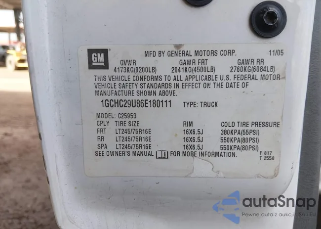 1GCHC29U86E180111: 44406594