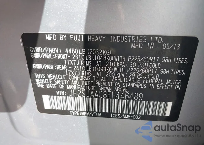 JF2SJAAC8EH446489: 44406768