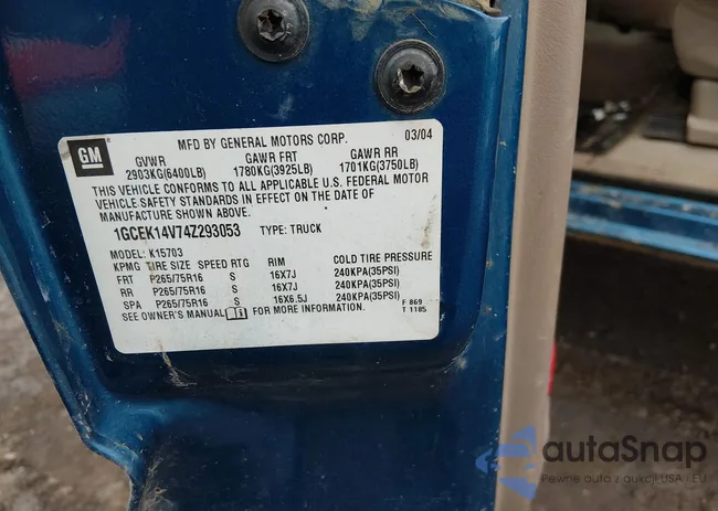 1GCEK14V74Z293053: 44407831