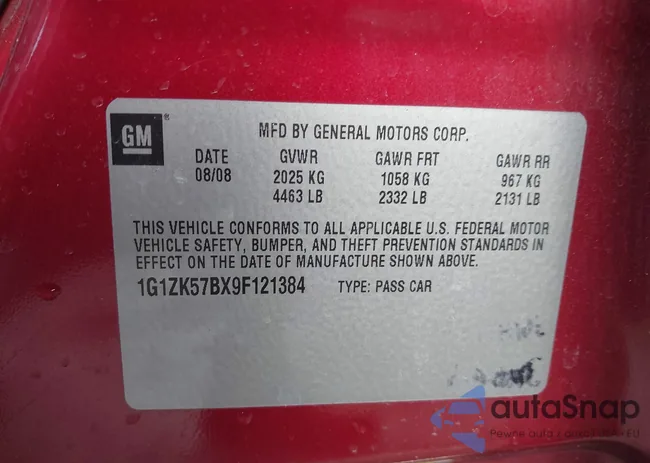 1G1ZK57BX9F121384: 44407842