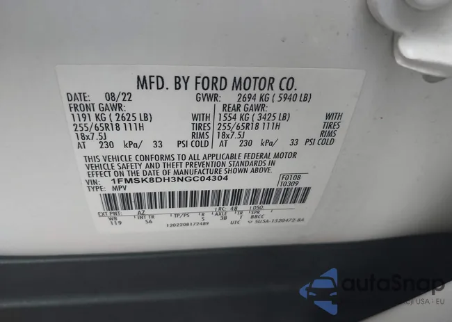 1FMSK8DH3NGC04304: 44407891