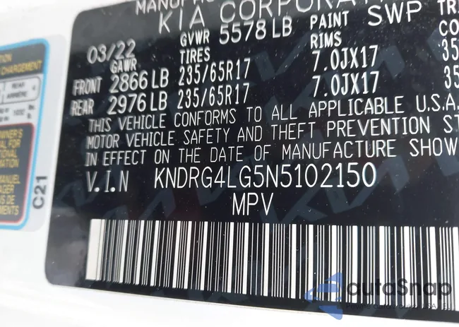 KNDRG4LG5N5102150: 44407975