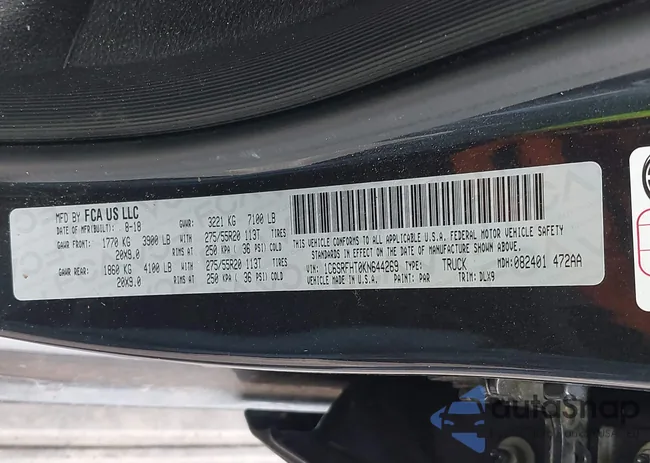 1C6SRFHT0KN644269: 44408091