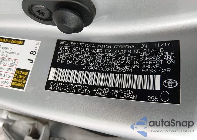 JTDKN3DUXF0429874: 44408107