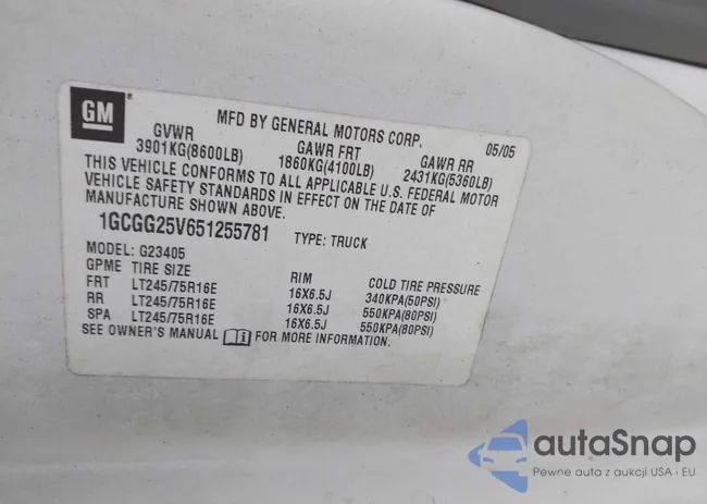 1GCGG25V651255781: 44408156