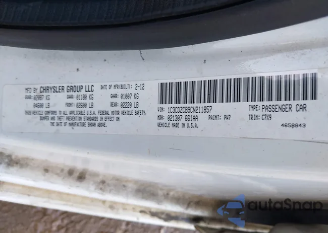 1C3CDZCB9CN211857: 44408221