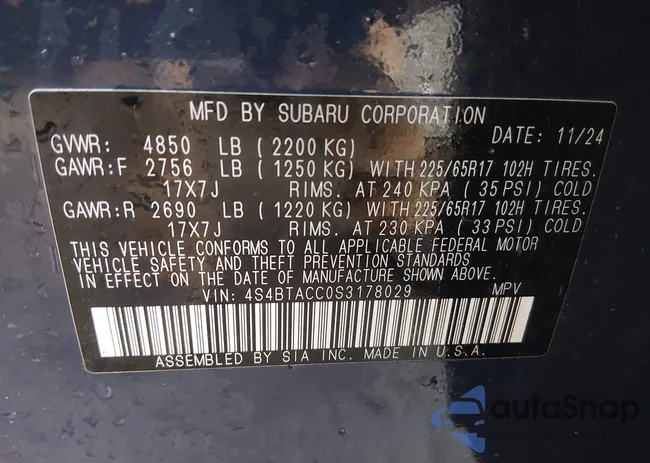 4S4BTACC0S3178029: 44408331