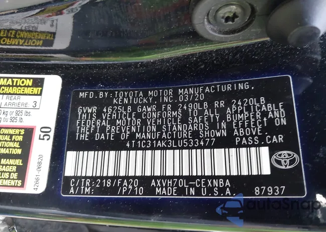 4T1C31AK3LU533477: 44408392