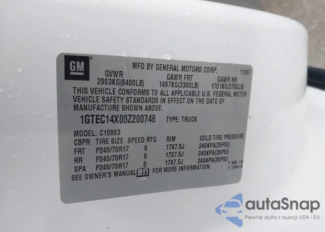 1GTEC14X08Z200748: 44408428