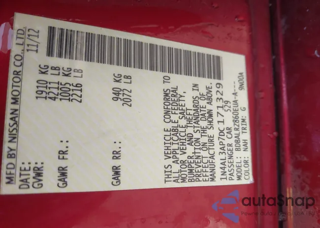 1N4AL3AP7DC171329: 44407435