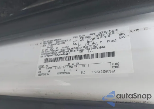 1FTBW2Y80LKA25857: 44407449