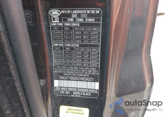 SALVT1BGXCH624321: 44407549