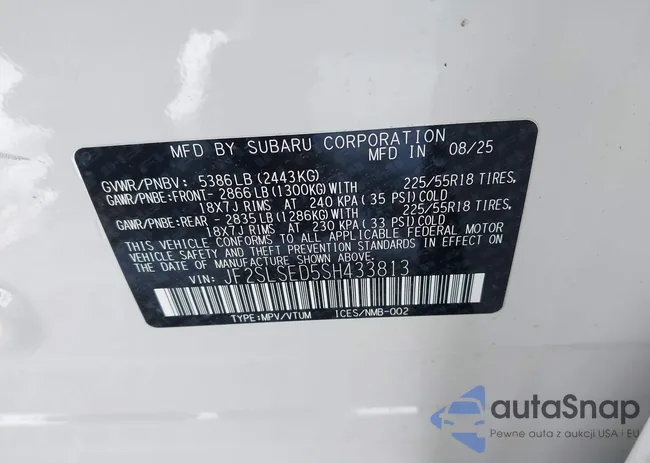 JF2SLSED5SH433813: 44407617