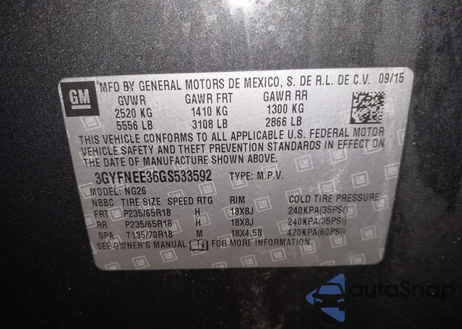 3GYFNEE36GS533592: 44407630