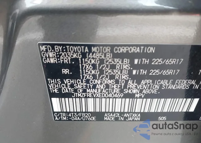 JTMZFREVXED040469: 44407724