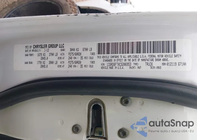 1C6RD6FT0CS206953: 44408860