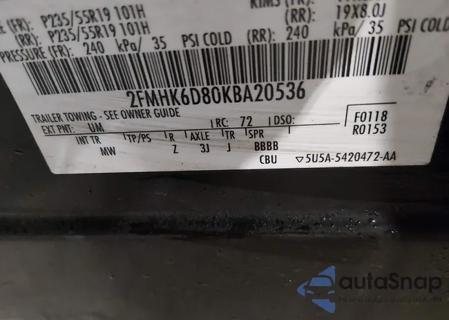 2FMHK6D80KBA20536: 44408893