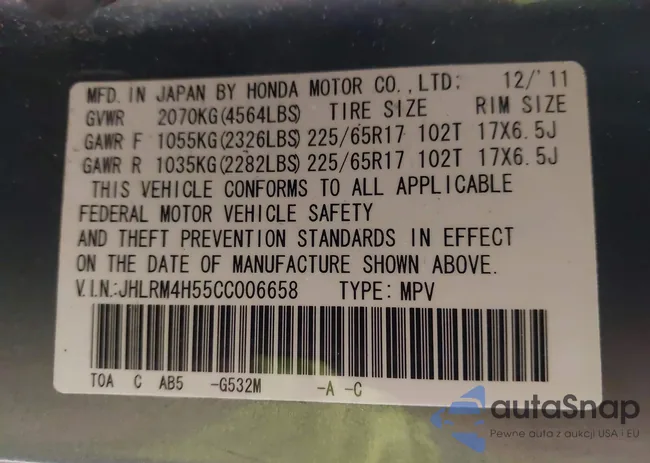 JHLRM4H55CC006658: 44409051