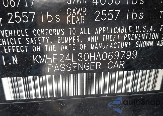 KMHE24L30HA069799: 44409052