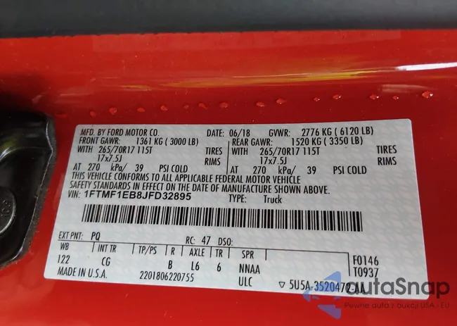 1FTMF1EB8JFD32895: 44409058