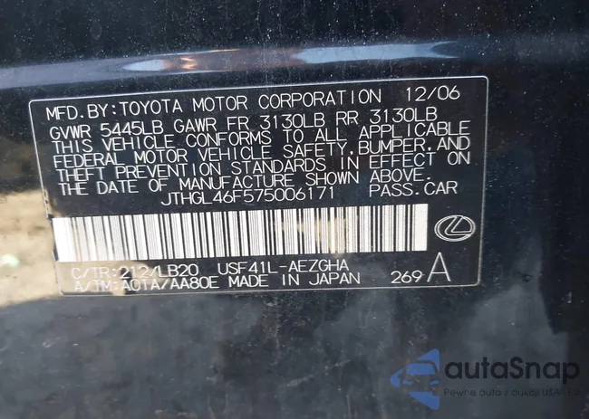 JTHGL46F575006171: 44409117