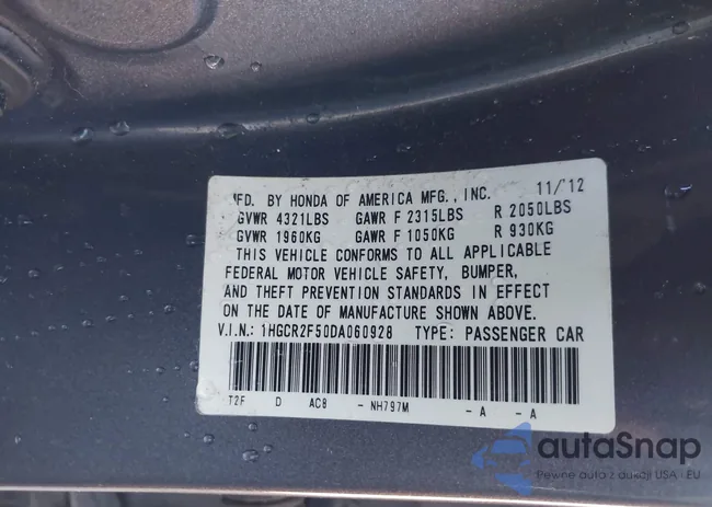 1HGCR2F50DA060928: 44409314