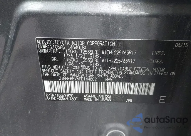 JTMBFREV6FD144802: 44409360