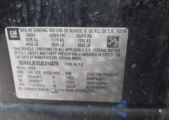 3GNAXJEV0JL314379: 44409394